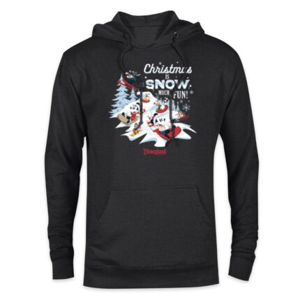 Mickey Mouse and Friends ''Christmas Is Snow Much Fun'' Pullover Hoodie for Adults Disneyland Customized