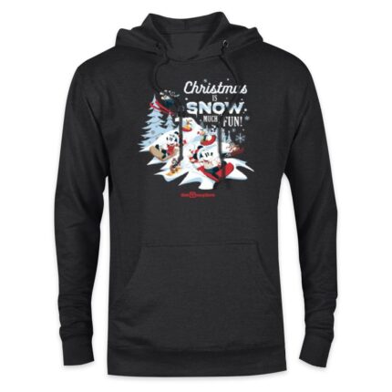 Mickey Mouse and Friends ''Christmas Is Snow Much Fun'' Pullover Hoodie for Adults Walt Disney World Customized