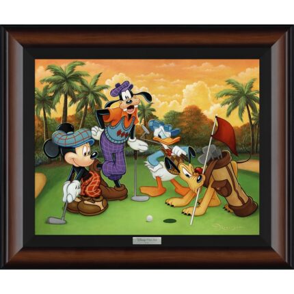 Mickey Mouse and Friends ''Fabulous Foursome'' by Tim Rogerson Framed Canvas Artwork Limited Edition Official shopDisney