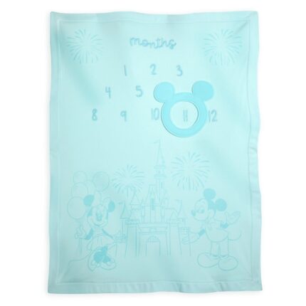 Mickey and Minnie Mouse Milestone Blanket Set for Baby Blue Official shopDisney