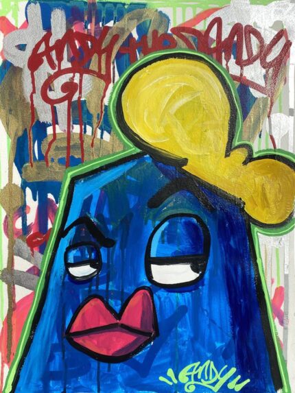 Original Cartoon Painting by Andy The Dandy | Street Art Art on Paper | Andy the Dandy drip 160922