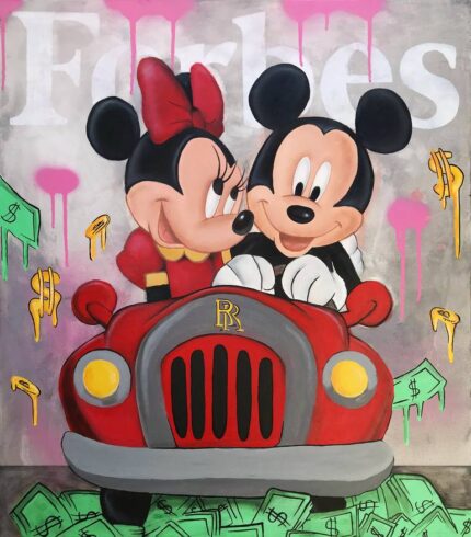 Original Cartoon Painting by Artash Hakobyan | Pop Art Art on Canvas | Mickey & Minnie - Forbes