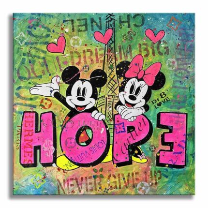 Original Cartoon Painting by Dr Eight Love | Pop Art Art on Canvas | Hope-dreams - Original Painting on canvas