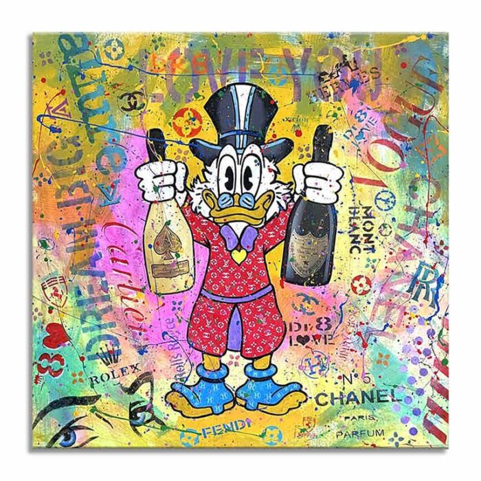 Original Cartoon Painting by Dr Eight Love | Pop Art Art on Canvas | Let's Celebrate - Original Painting on Canvas
