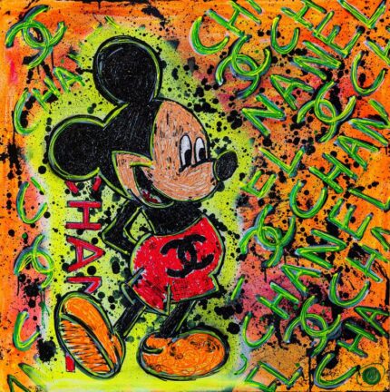 Original Cartoon Painting by Jogis Art | Art Deco Art on Canvas | Mickey Mouse