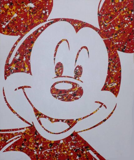 Original Cartoon Painting by Malia Howe | Pop Art Art on Canvas | Mickey Mouse