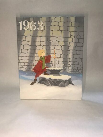 Original Cartoon Painting by Timothy Albright | Fine Art Art on Canvas | The Sword in the Stone 1963