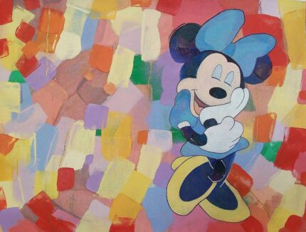 Original Celebrity Painting by Elana Solodka | Abstract Art on Canvas | Minnie Mouse