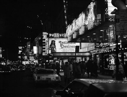 Original Cinema Photography by David Stravitz | Contemporary Art on Paper | Times Square in the seedy 1980s