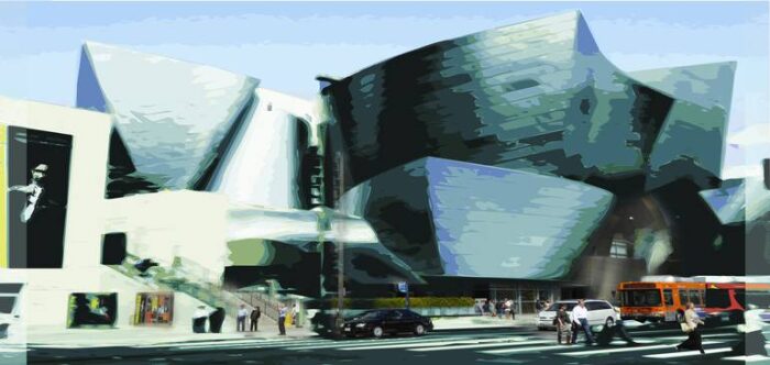 Original Cities Photography by Judith Nothnagel | Abstract Expressionism Art on Paper | Walt Disney Concert Hall, Los Angeles, L.A.