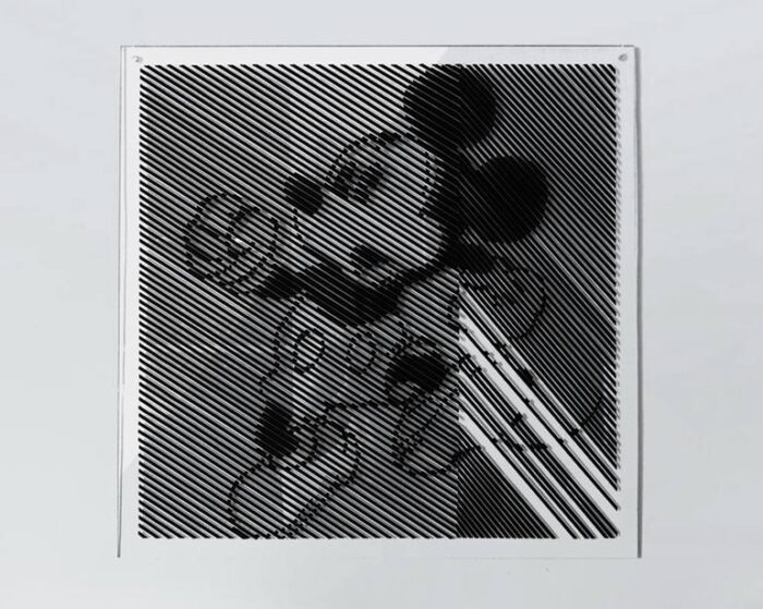 Original Comics Drawing by Bastian Bickelein | Abstract Art on Glass | Mickey!!