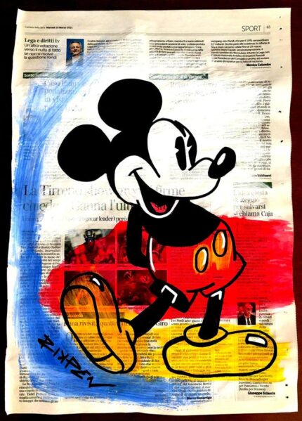 Original Comics Drawing by Rikpen Riccardo Penati | Pop Art Art on Paper | Mickey Mouse