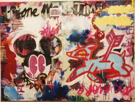 Original Culture Painting by Lefty Fitzroy | Conceptual Art on Canvas | One More Time (From The Top) #1