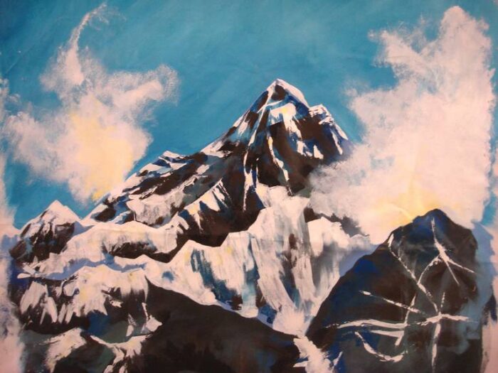 Original Nature Painting by Jorge Herrera | Fine Art Art on Canvas | Grand Mount Everest