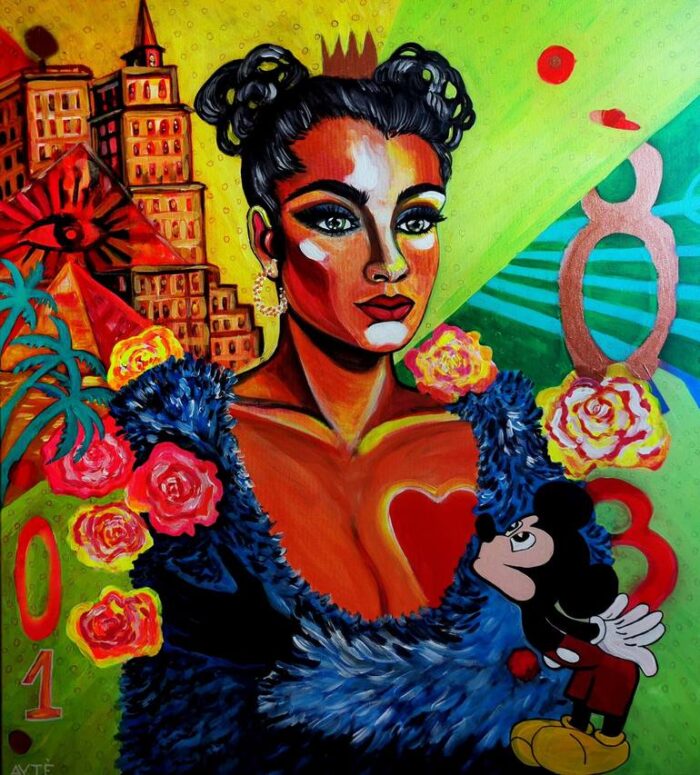 Original Pop Culture/Celebrity Painting by Erika Petunoviene Ayte | Fine Art Art on Canvas | MADAME X/ Woman power series