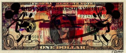Original Pop Culture/Celebrity Photography by Thomas Dellert-dellacroix | Pop Art Art on Paper | One Disney Warhol Dollar - Limited Edition of 20