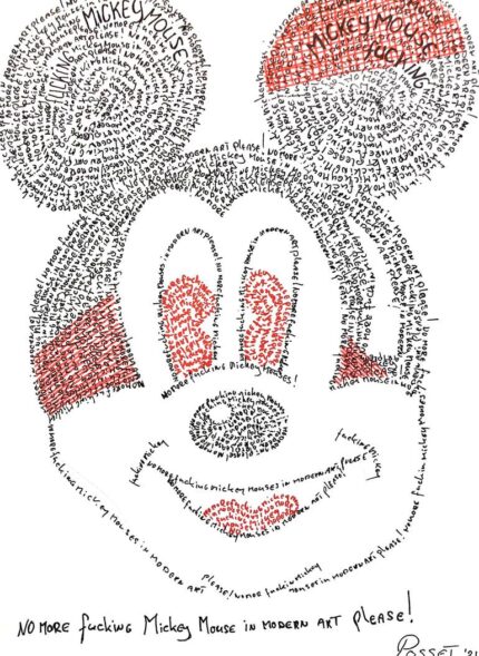 Original Popular culture Drawing by Ralph Posset | Conceptual Art on Paper | No more Mickey Mouse in modern art please!