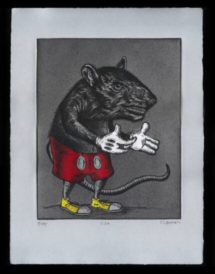 Original Popular culture Printmaking by Jc Amorrortu | Conceptual Art on Other | Mickey - Limited Edition 1 of 1
