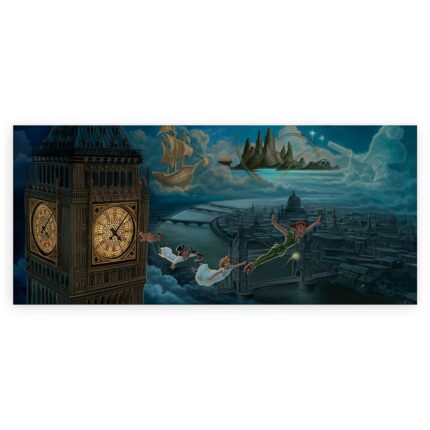 Peter Pan ''A Journey to Never Land'' by Jared Franco Hand-Signed & Numbered Canvas Artwork Limited Edition Official shopDisney
