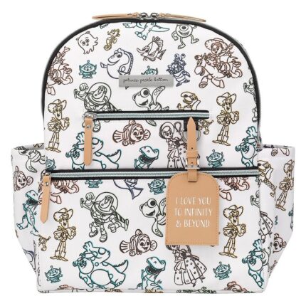 Petunia Pickle Bottom Ace Backpack Diaper Bag in Disney/Pixar Playday, White