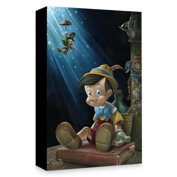 Pinocchio ''The Little Wooden Boy'' Gicle on Canvas by Jared Franco Official shopDisney