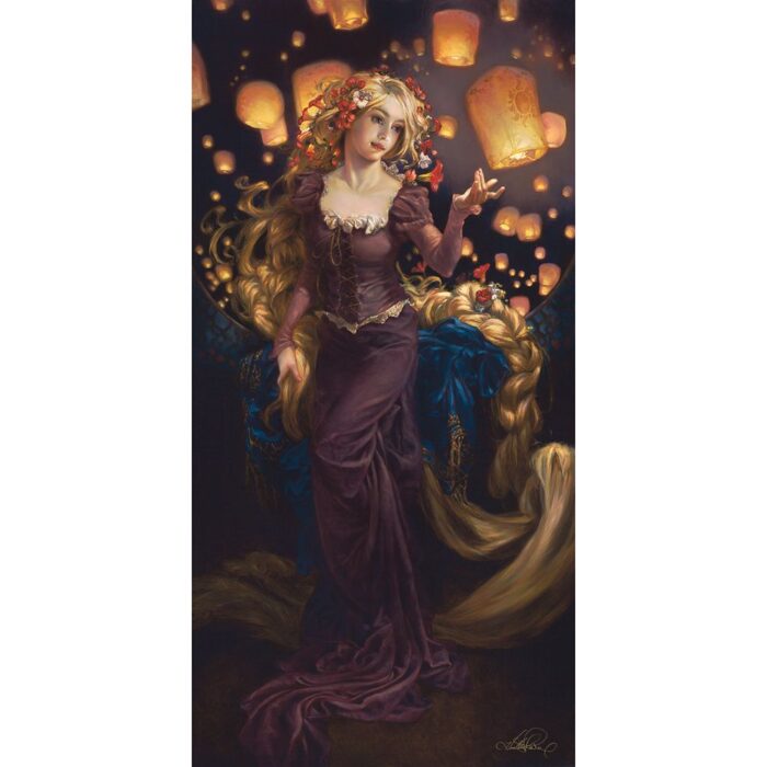 Rapunzel ''I See the Light'' by Heather Edwards Hand-Signed & Numbered Canvas Artwork Limited Edition Official shopDisney