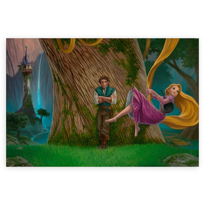 Rapunzel and Flynn ''Tangled Tree'' by Jared Franco Hand-Signed & Numbered Canvas Artwork Limited Edition Official shopDisney