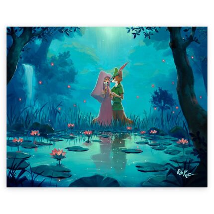 Robin Hood and Maid Marian ''Moonlight Proposal'' by Rob Kaz Canvas Artwork Limited Edition Official shopDisney
