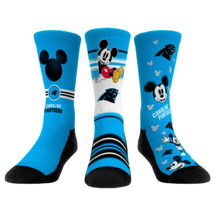 Rock Em Socks Carolina Panthers Disney Three-Pack Crew Socks Set