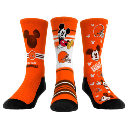 Rock Em Socks Cleveland Browns Disney Three-Pack Crew Socks Set