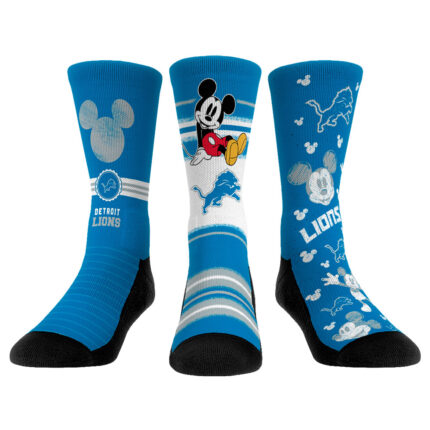 Rock Em Socks Detroit Lions Disney Three-Pack Crew Socks Set