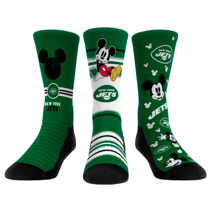 Rock Em Socks New York Jets Disney Three-Pack Crew Socks Set
