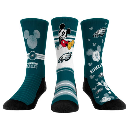 Rock Em Socks Philadelphia Eagles Disney Three-Pack Crew Socks Set