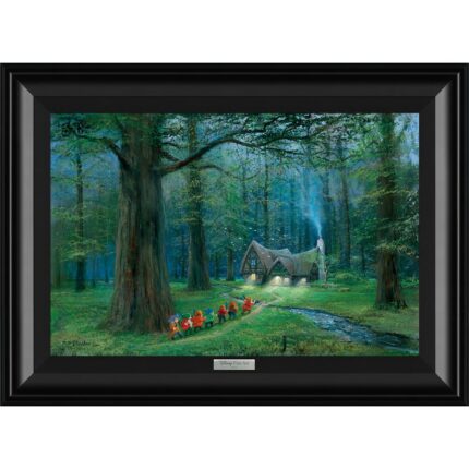 Snow White and the Seven Dwarfs ''Off to Home We Go'' by Peter Ellenshaw Framed Canvas Artwork Limited Edition Official shopDisney