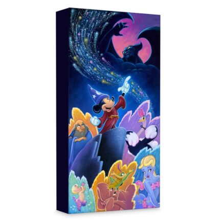 Sorcerer Mickey Mouse ''Splashes of Fantasia'' Gicle on Canvas by Tim Rogerson Official shopDisney