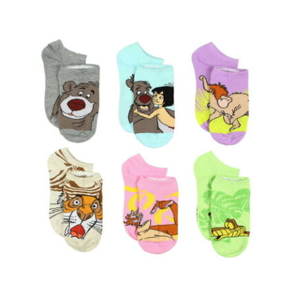 The Jungle Book 6 Pack No Rise Girl s Socks JB001GNS