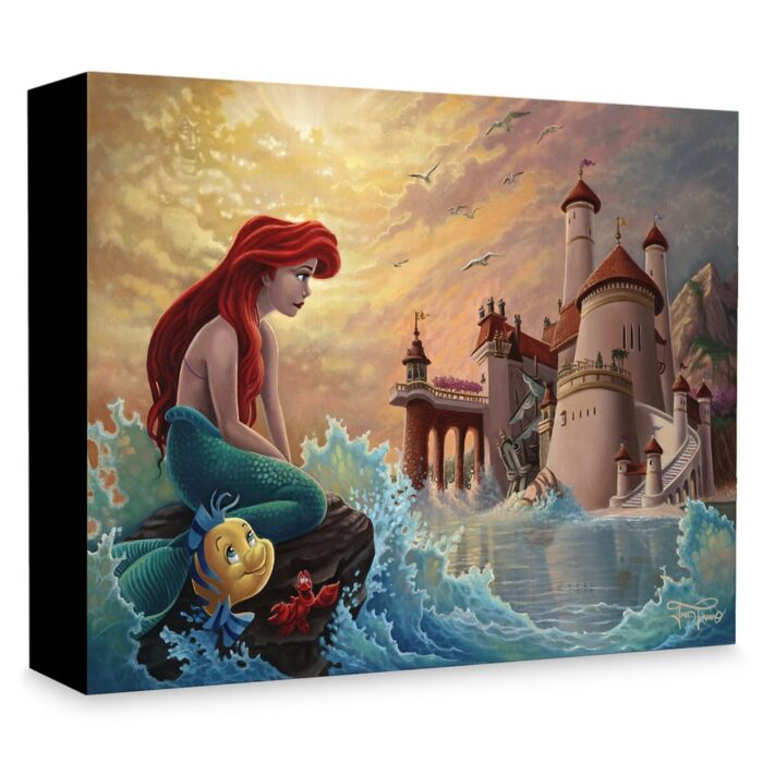 The Little Mermaid ''Ariel's Daydream'' Gicle on Canvas by Jared Franco Official shopDisney