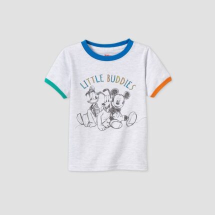 Toddler Boys' Disney Little Buddies Graphic T-Shirt - 12M, Gray