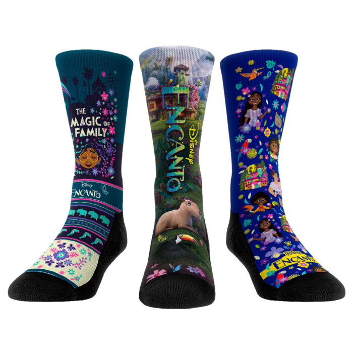 Unisex Rock Em Socks Encanto The Magic of Family Three-Pack Crew Socks Set