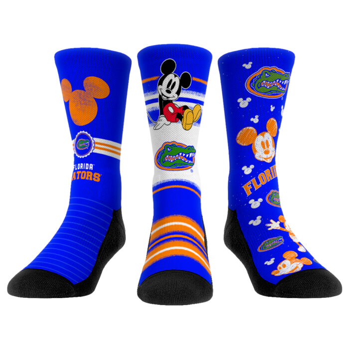 Unisex Rock Em Socks Florida Gators Disney Three-Pack Crew Socks
