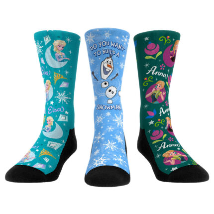 Unisex Rock Em Socks Frozen Three-Pack Crew Socks Set