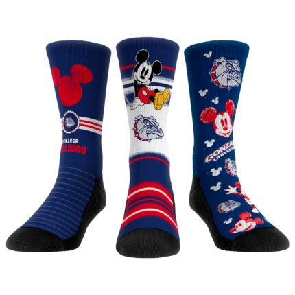 Unisex Rock Em Socks Gonzaga Bulldogs Disney Three-Pack Crew Socks