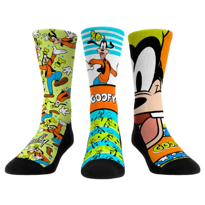 Unisex Rock Em Socks Goofy Three-Pack Crew Socks Set