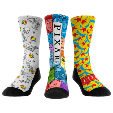 Unisex Rock Em Socks Pixar Three-Pack Crew Socks Set
