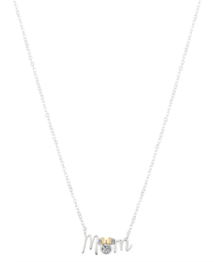 Unwritten Two Tone Gold Flash-Plated Minnie Mouse "Mom" Necklace