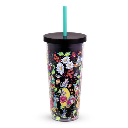 Vera Bradley Disney Double Wall Tumbler with Straw Women in Disney Classics on the Green Black/Brown