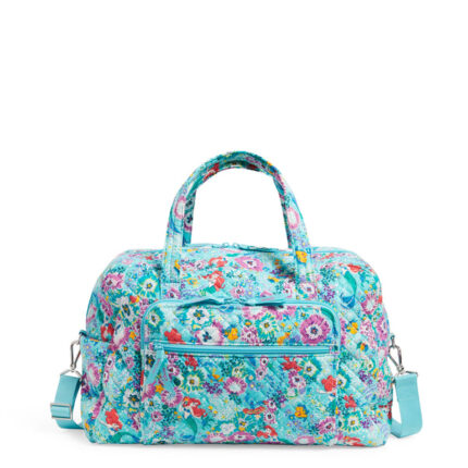 Vera Bradley Disney Weekender Travel Bag Women in Ariel Floral Purple/Blue