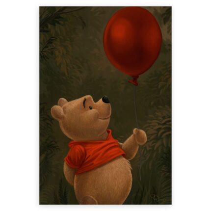 Winnie the Pooh ''Pooh and His Balloon'' by Jared Franco Hand-Signed & Numbered Canvas Artwork Limited Edition Official shopDisney