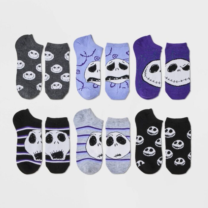 Women's 6pk Nightmare Before Christmas Low Cut Socks - Assorted Colors 4-10, One Color