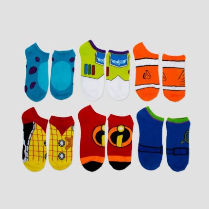 Women's Disney Pixar 6pk Low Cut Socks - Assorted Colors 4-10, One Color